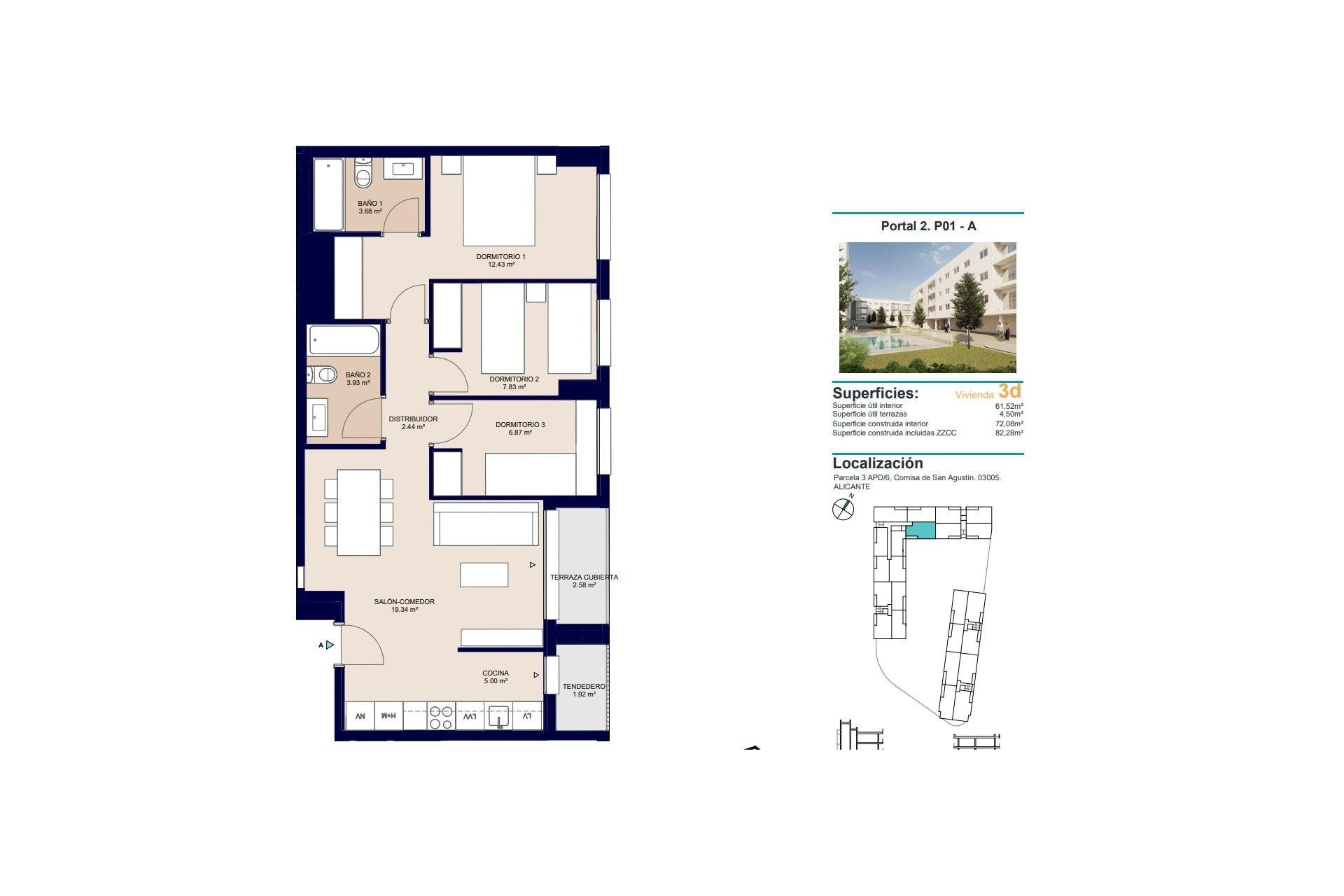 New Build - Apartment - Alicante - San Agustín