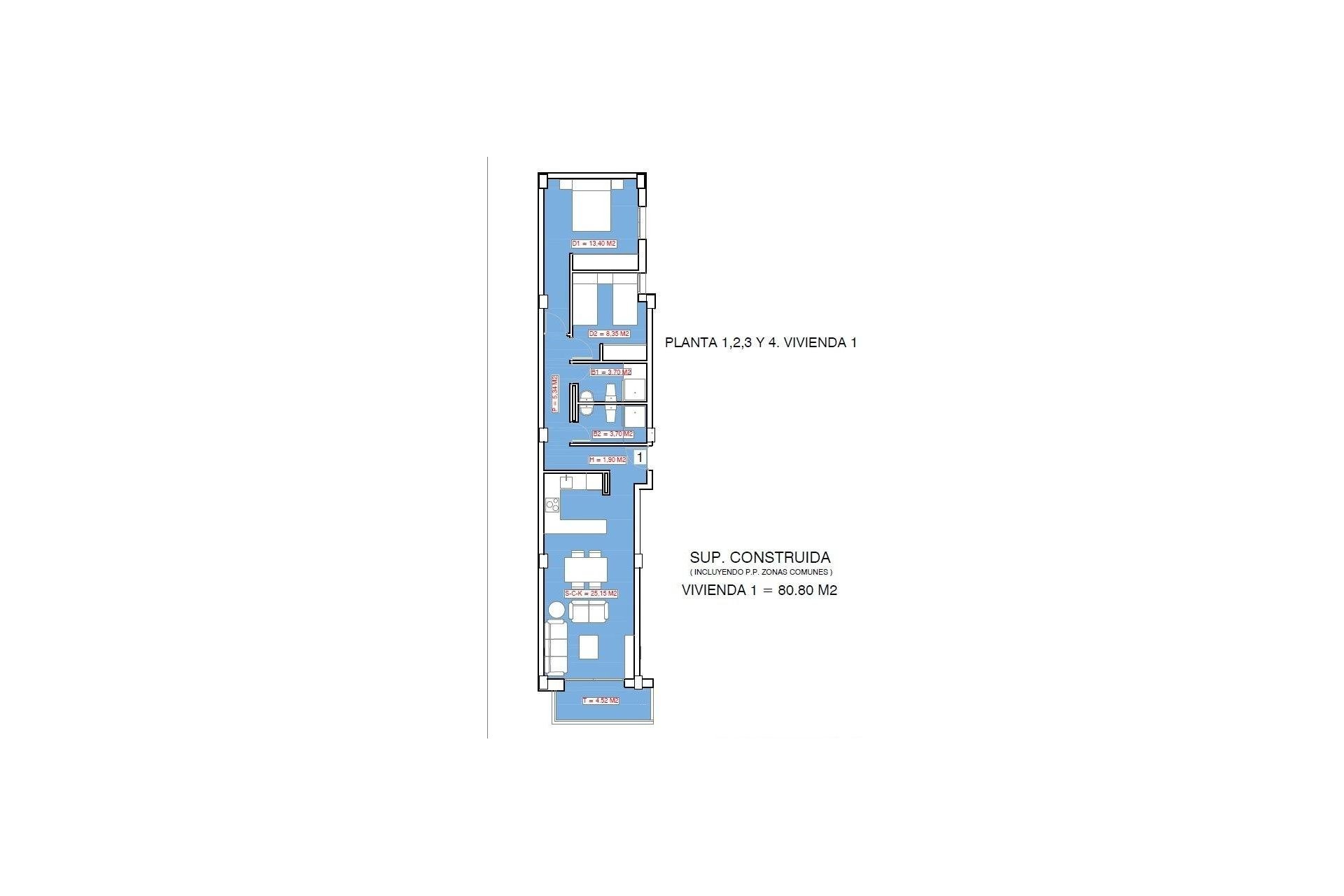 New Build - Apartment - Torrevieja - Playa El Acequión