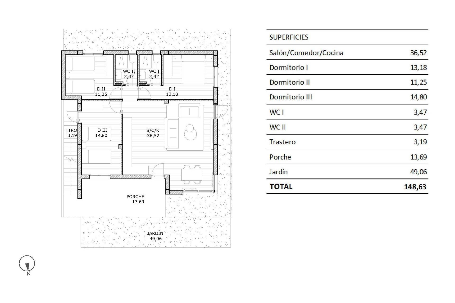 New Build - Bungalow - San Miguel - Pueblo