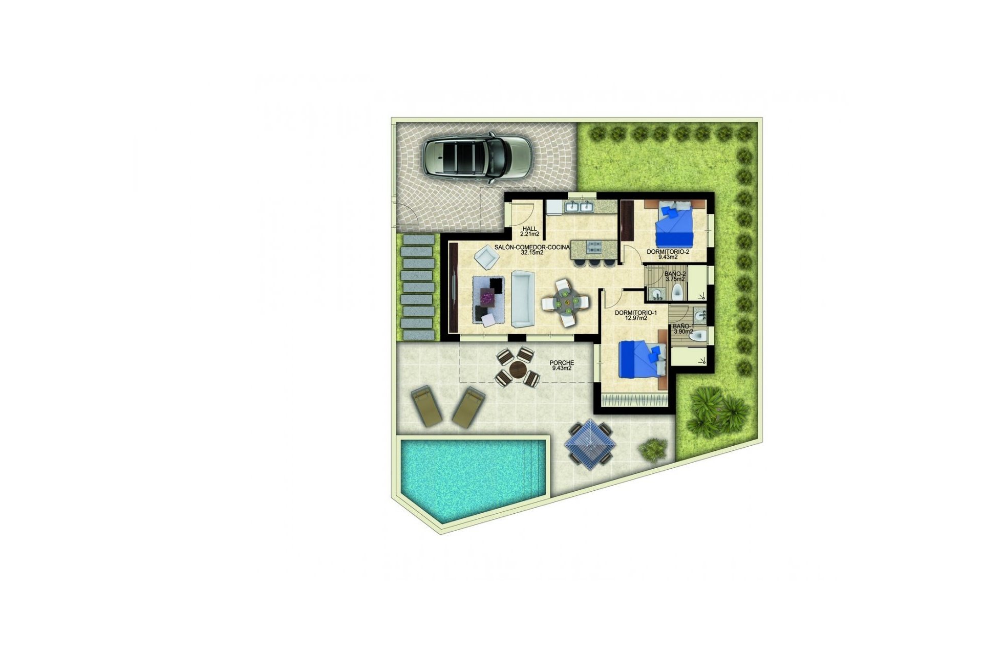 New Build - Villa - Benijofar - Polideportivo
