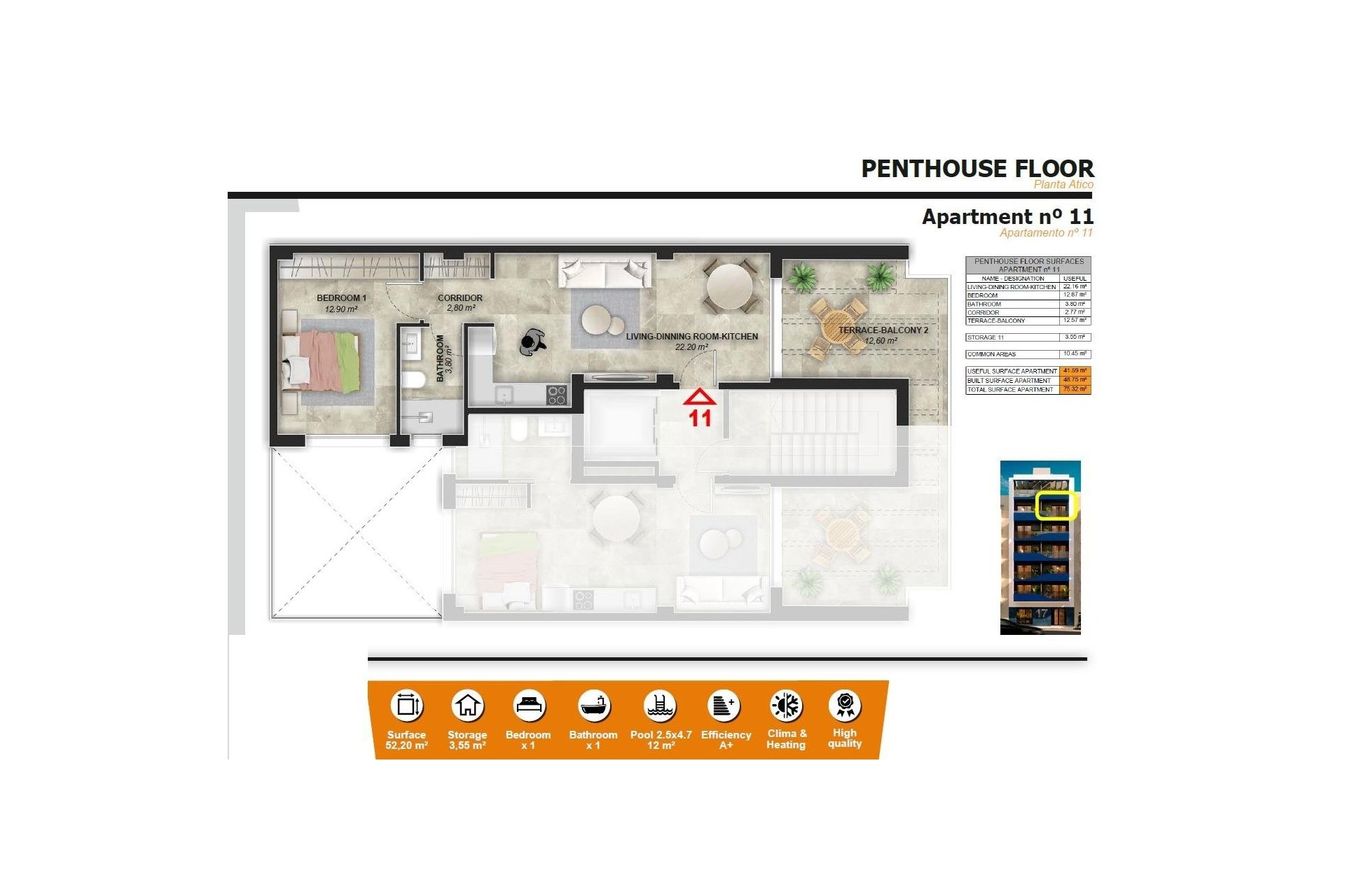 Obra nueva - Ático - Torrevieja - Playa del Acequión
