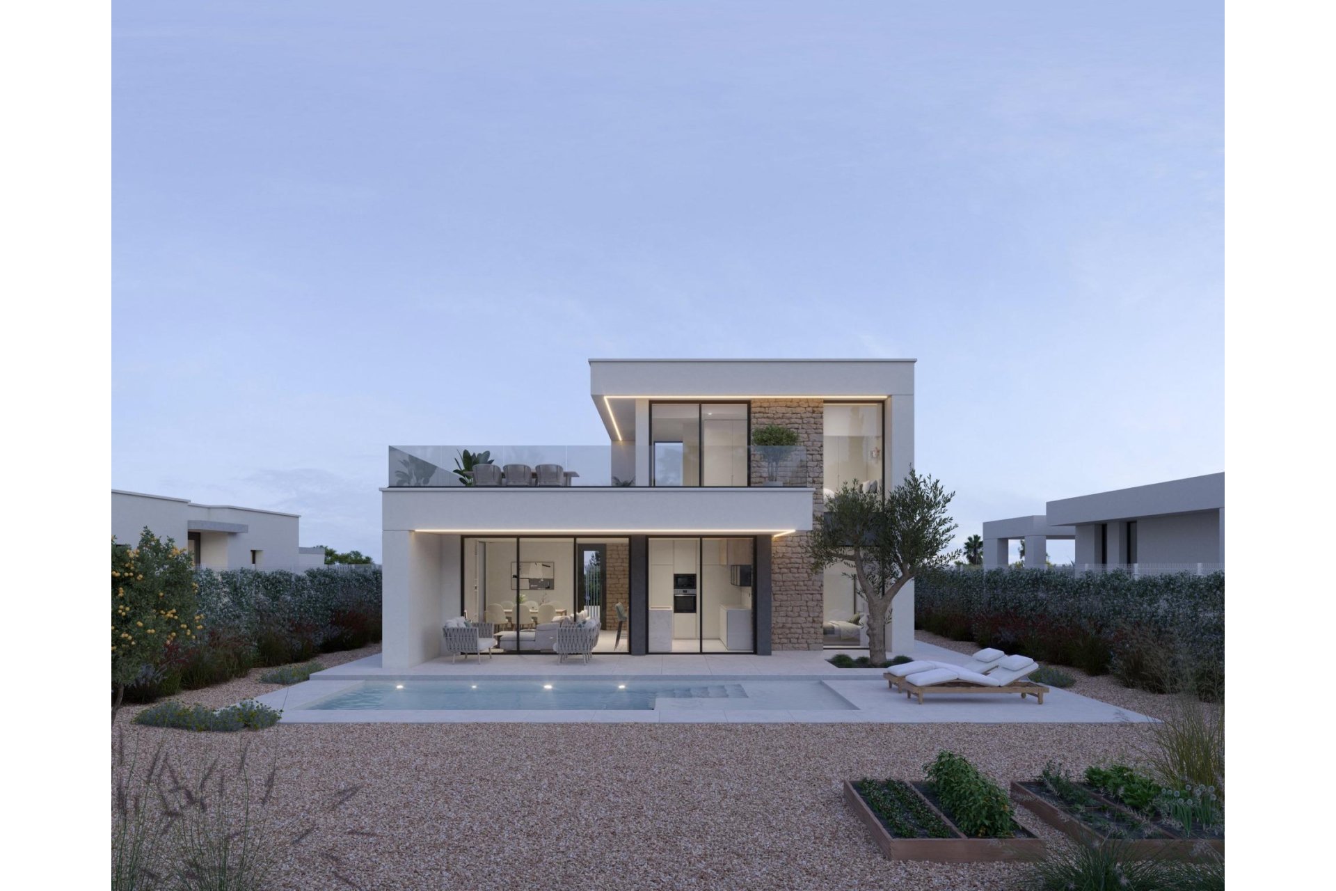 Obra nueva - Villa - Fuente Álamo - Hacienda del Alamo