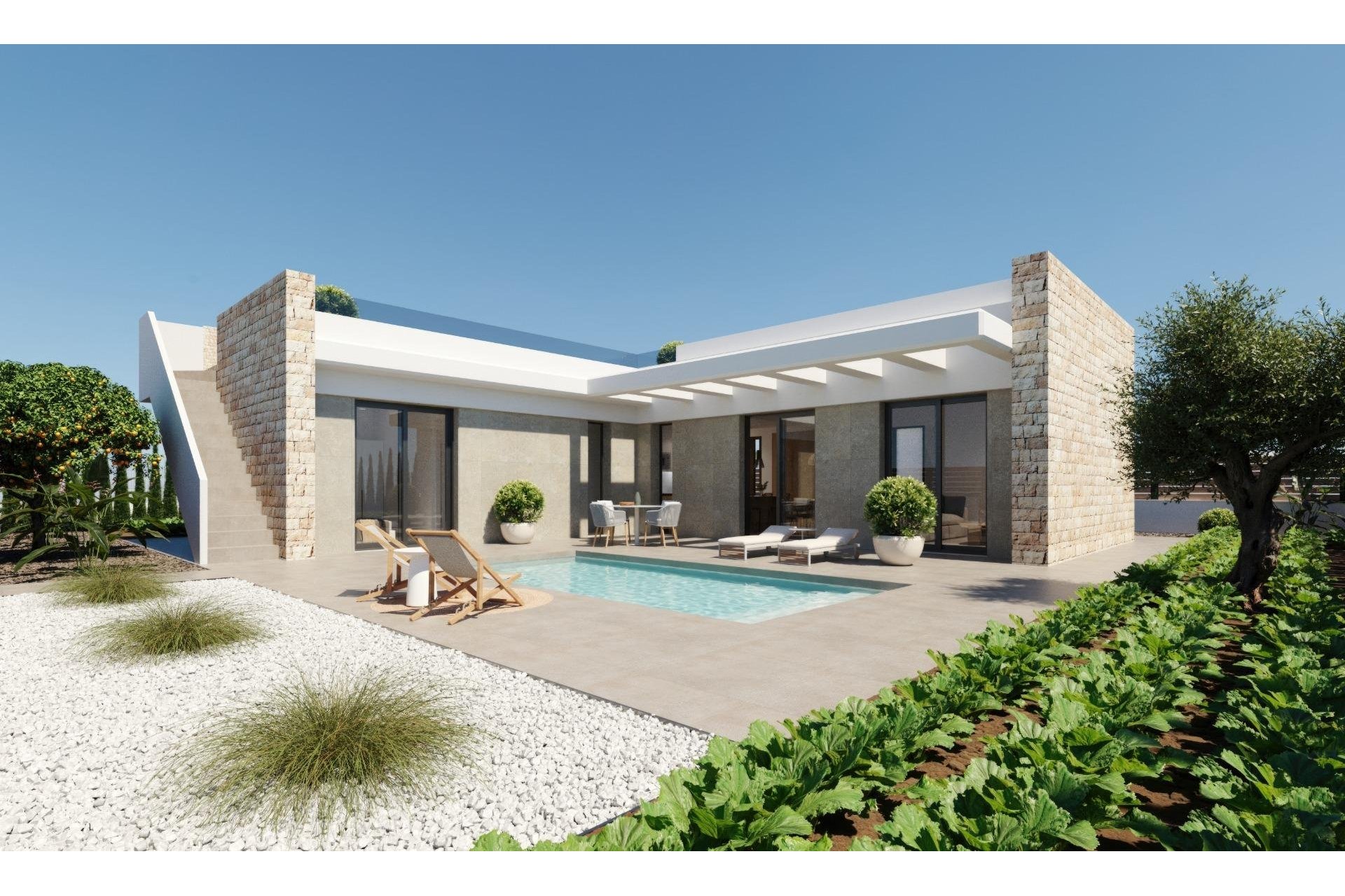 Obra nueva - Villa - Fuente Álamo - Hacienda del Alamo
