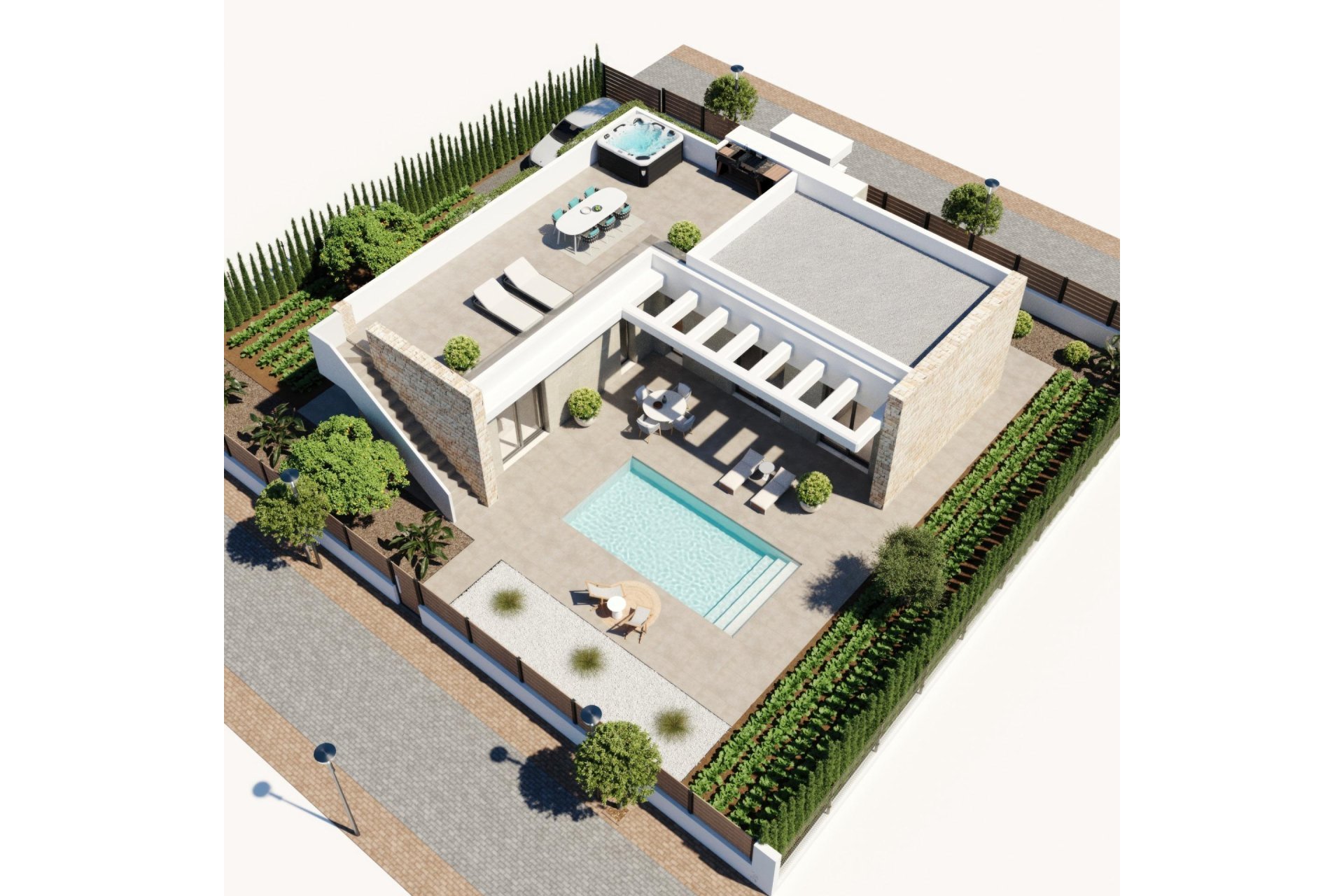 Obra nueva - Villa - Fuente Álamo - Hacienda del Alamo