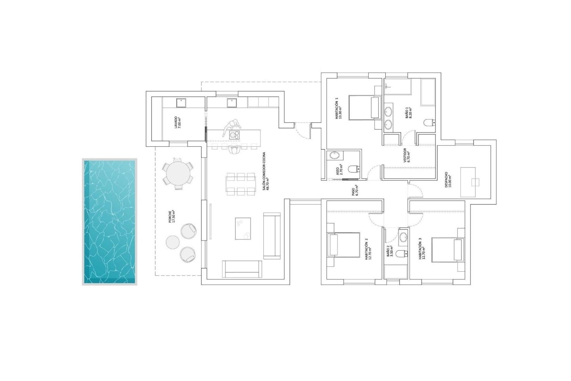 Obra nueva - Villa - Monforte del Cid - La Capitana