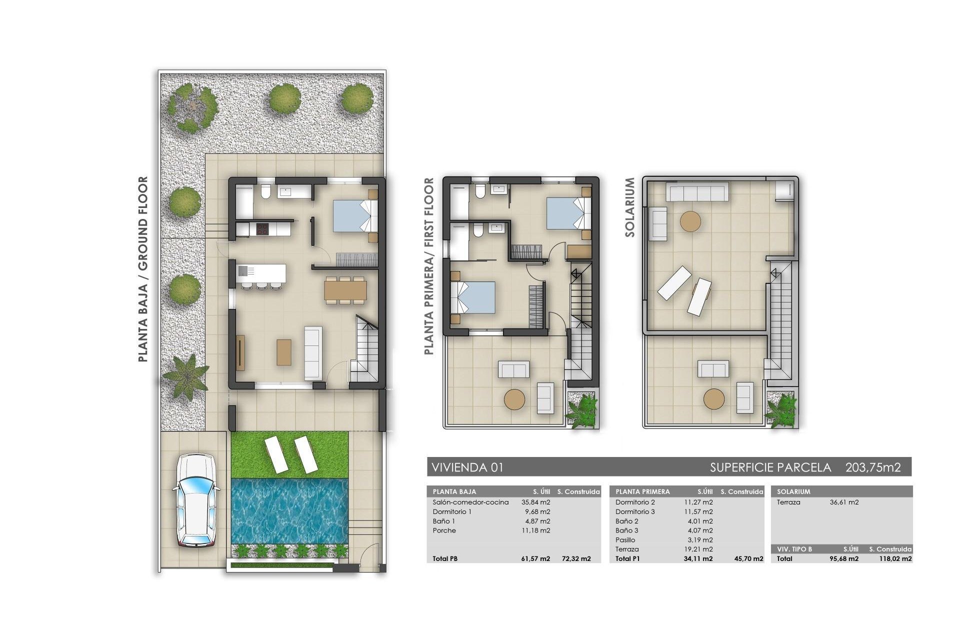 Obra nueva - Villa - Pilar de la Horadada - Polideportivo
