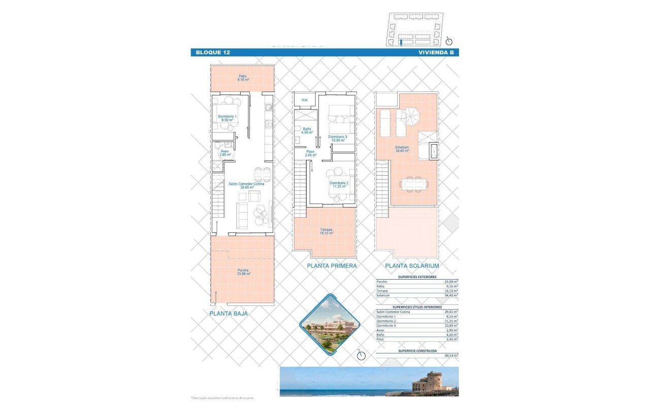 Obra nueva - Town House - Pilar de la Horadada - Lo Monte