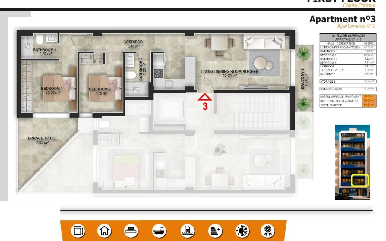Obra nueva - Piso - Torrevieja - Playa del Acequión