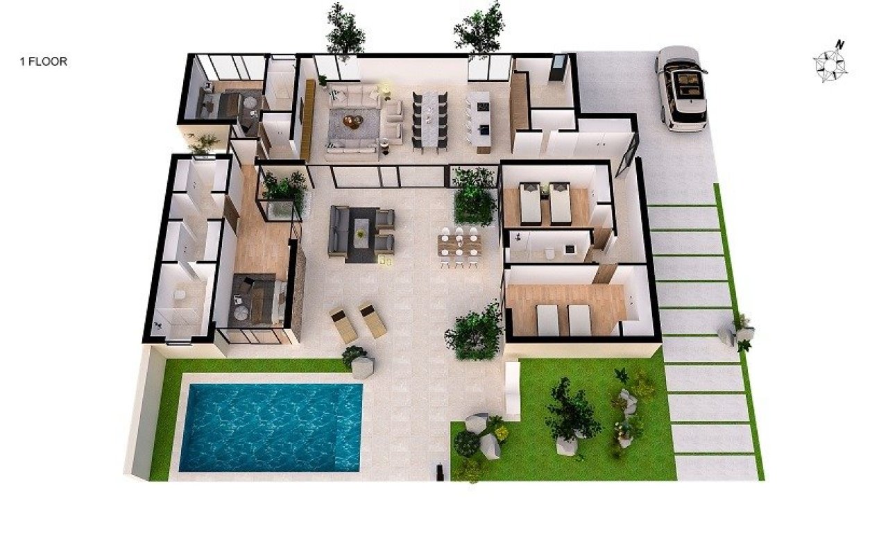 Obra nueva - Villa - BAÑOS Y MENDIGO - Altaona Golf