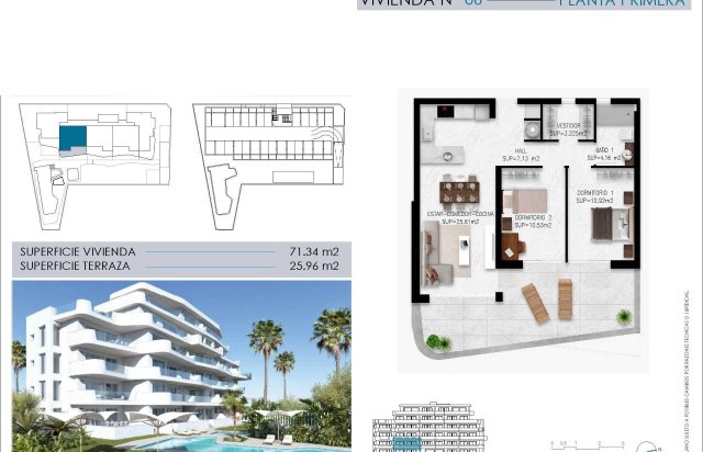 Obra nueva - Piso - Pilar de la Horadada - Mil Palmeras