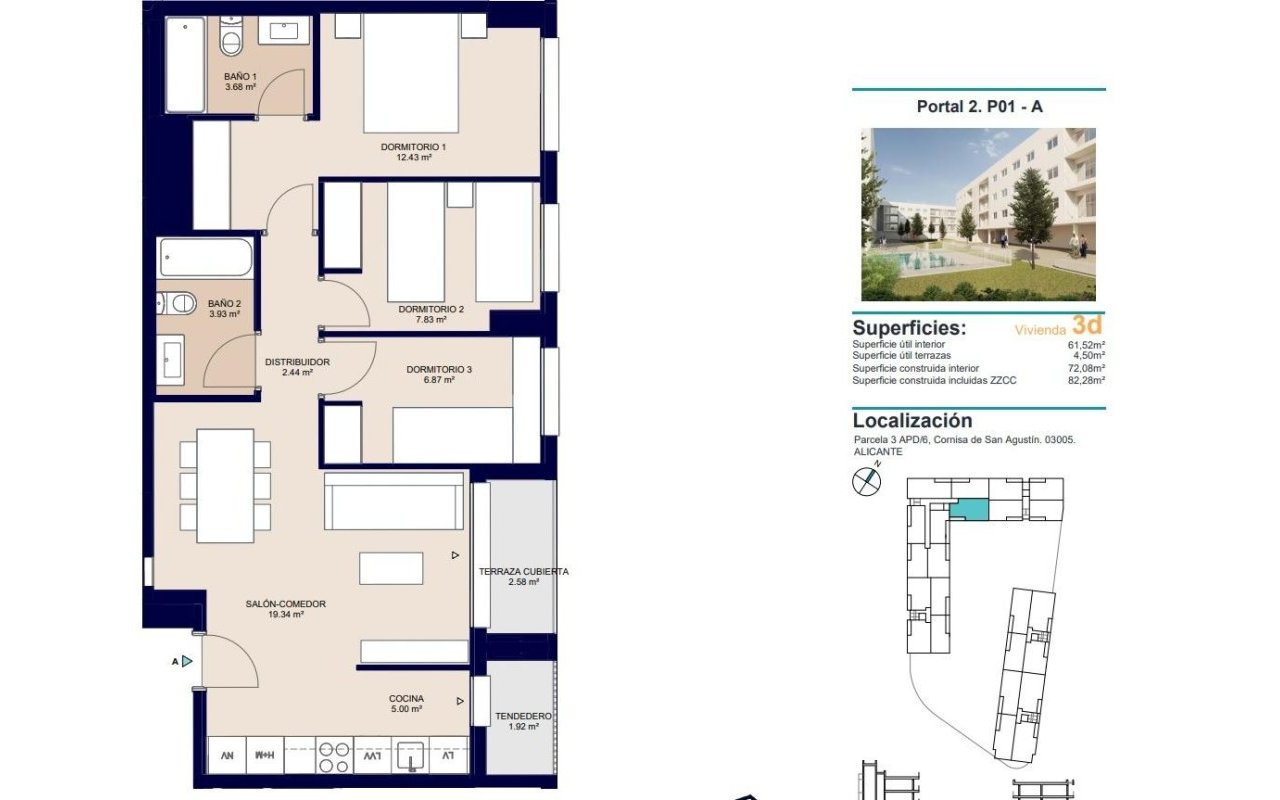 New Build - Apartment - Alicante - San Agustín