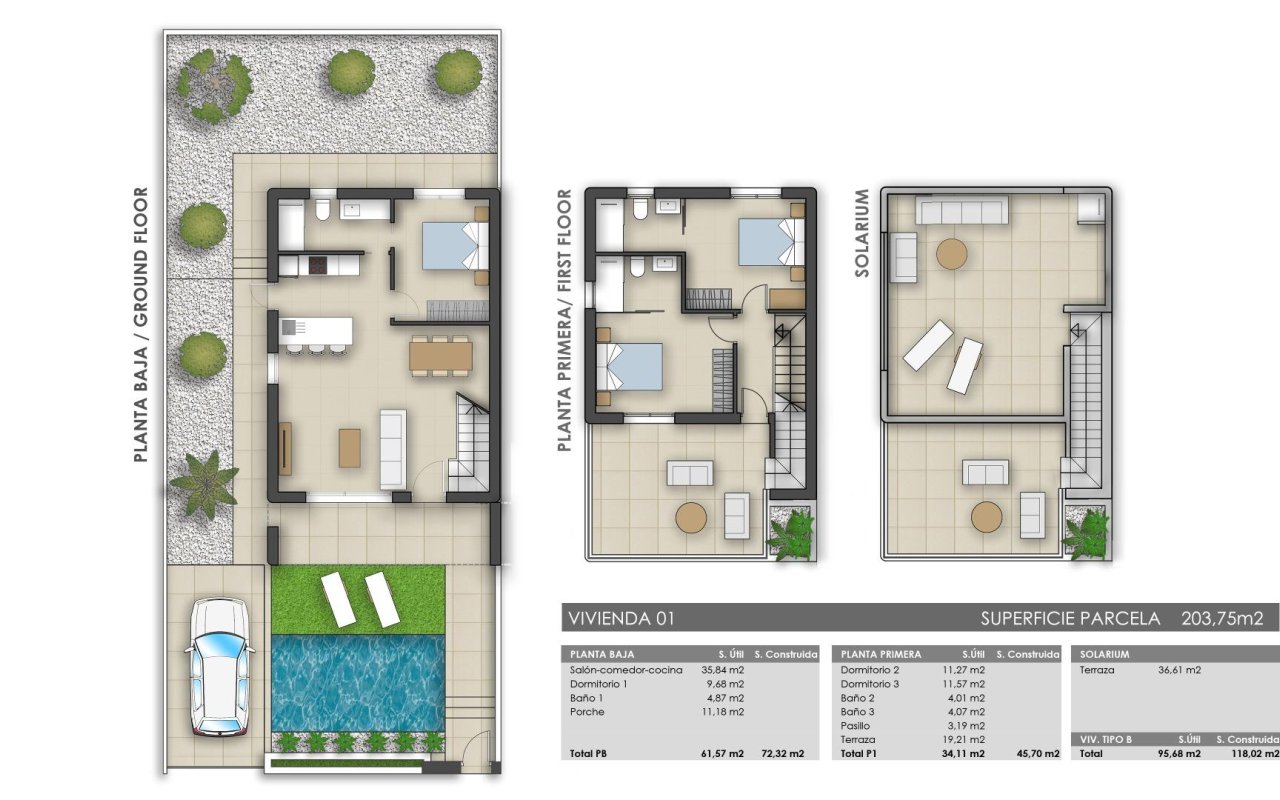 Obra nueva - Villa - Pilar de la Horadada - Polideportivo